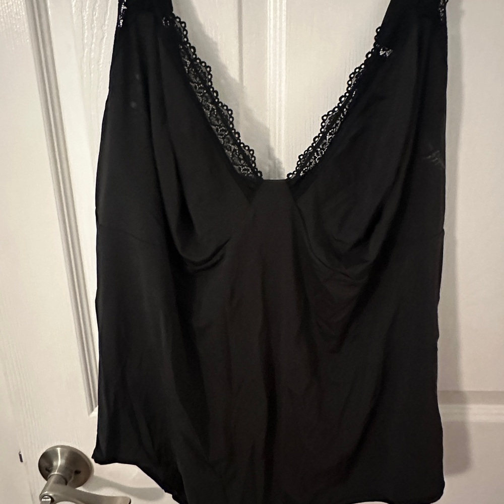 Black Lace Trim Bodysuit